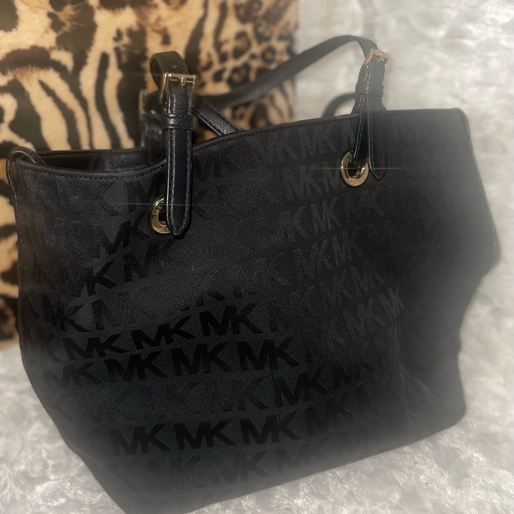 Michael Kors Monogram Black Purse